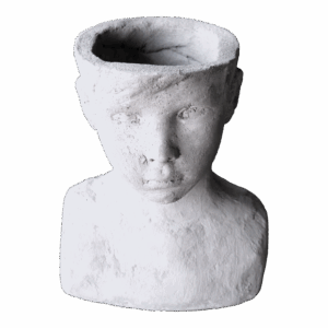 HEAD PLANTER (CHILD GREY)