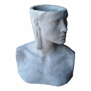 HEAD PLANTER (FEMALE 1 GREY)